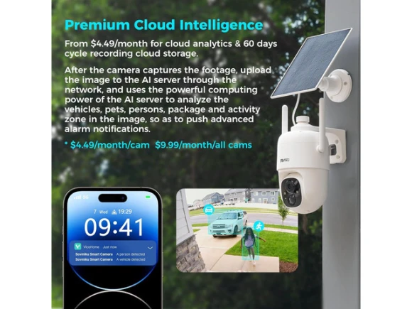 2CQ1 AI 2K Solar Security Camera — Security Camera, Explus-C