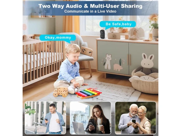 2K Wireless Outdoor Security Camera — Security Camera, Explus-C