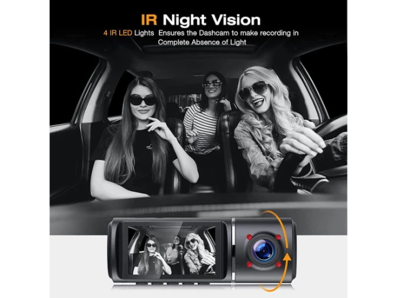 3-Channel Car Dash Camera — Dash Cam, VINTMAR