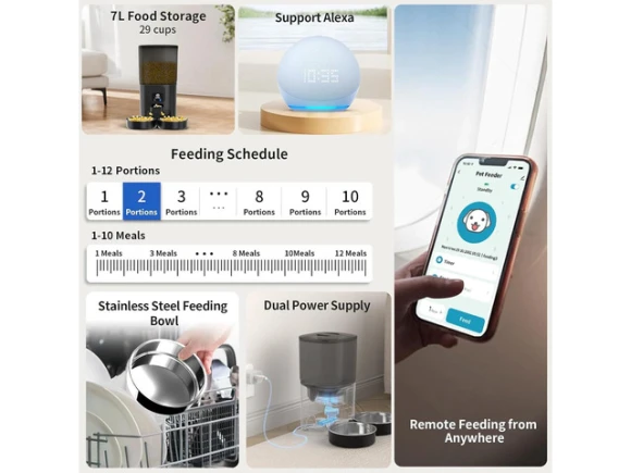Automatic Cat Food Feeder — Automatic Pet Feeder, Explus-C