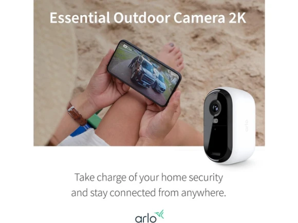 Indoor/Outdoor Security Camera, White, 2nd Gen — Security Camera, Explus-C