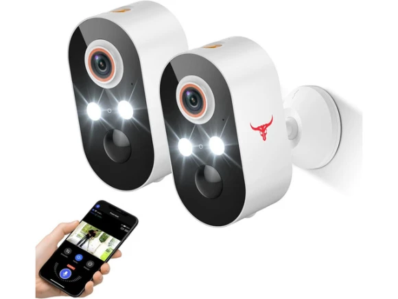 Outdoor Security Camera, 2-Pack — Security Camera, Explus-C