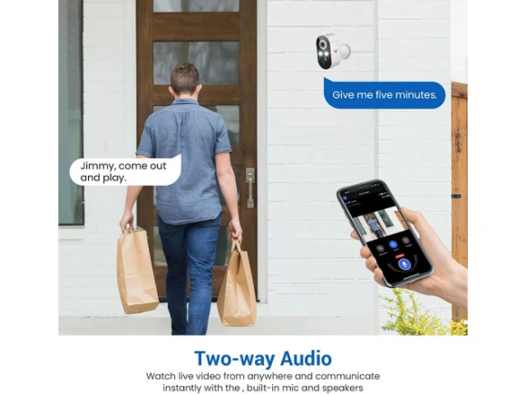 Outdoor Security Camera, 2-Pack — Security Camera, Explus-C