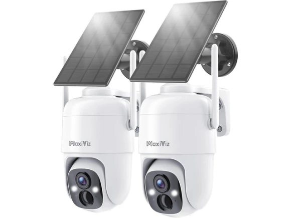 Solar Security Camera, 2 Pack — Security Camera, Explus-C