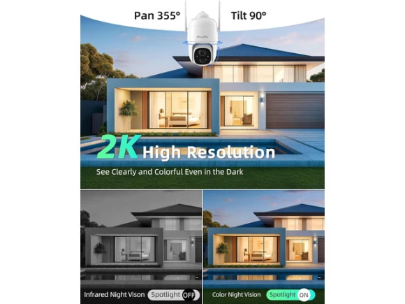 Solar Security Camera, 2 Pack — Security Camera, Explus-C