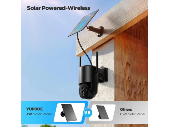 Wireless Outdoor Solar Battery Security Camera System — Security Camera, Explus-C