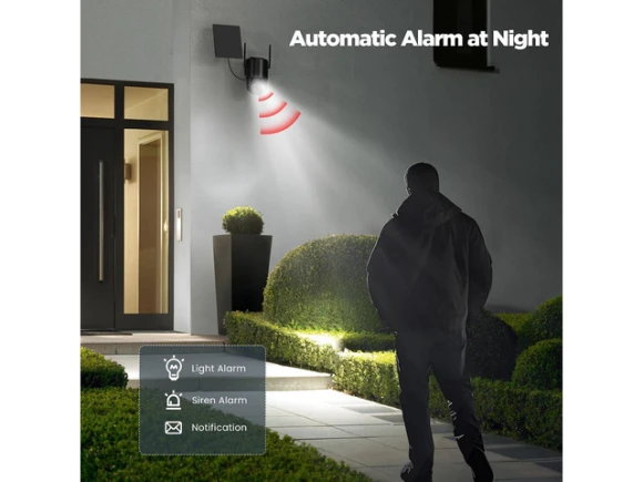 Wireless Outdoor Solar Battery Security Camera System — Security Camera, Explus-C