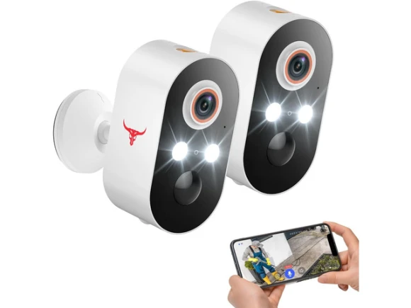 Wireless Security Camera, 2-Pack — Security Camera, Explus-C