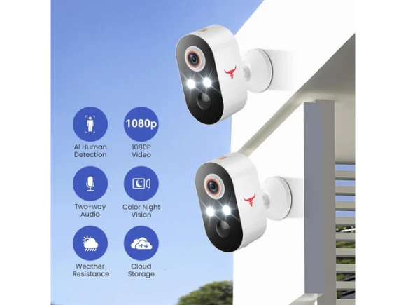 Wireless Security Camera, 2-Pack — Security Camera, Explus-C