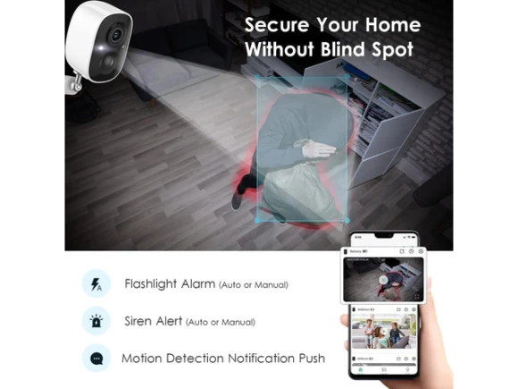 Wireless Security Camera, 2-Pack — Security Camera, Explus-C