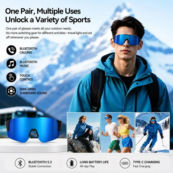 Bluetooth Audio Smart Sports Sunglasses — Smart Glasses