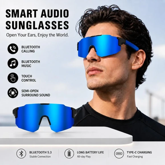 Bluetooth Audio Smart Sports Sunglasses — Smart Glasses