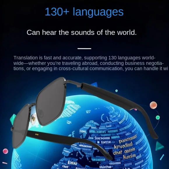 Black Bluetooth Glasses — Smart Glasses