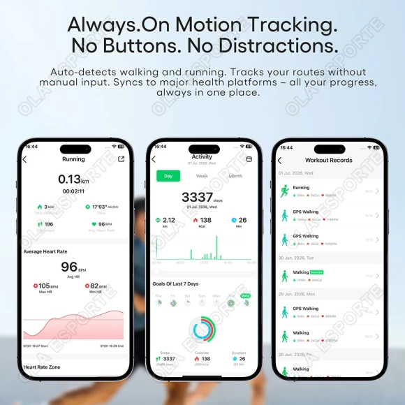Screenless Smart Wristband — Fitness Tracker