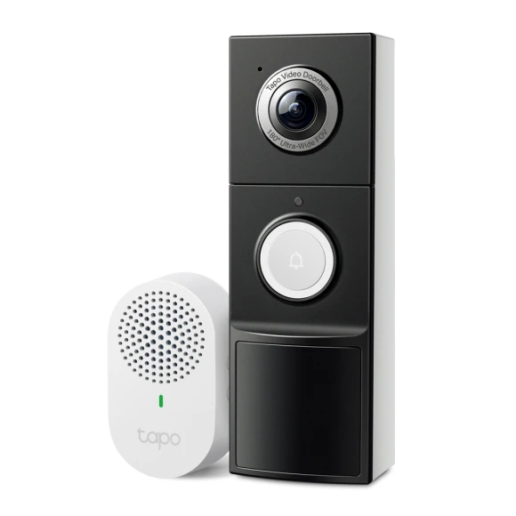 Smart Video Doorbell Camera with Chime, 2K QHD, 180° View — Video Doorbell, TP-Link