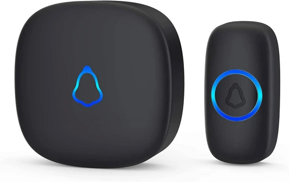 Wireless Doorbell with 2 Receivers and 2 Push Buttons, SECRUI