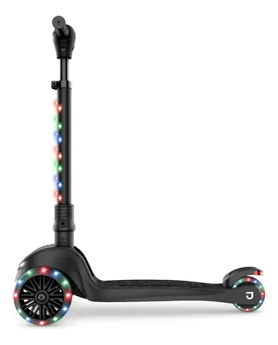 3-Wheel Light-Up Kick Scooter for Kids, Adjustable Handlebar, Foldable, Jetson