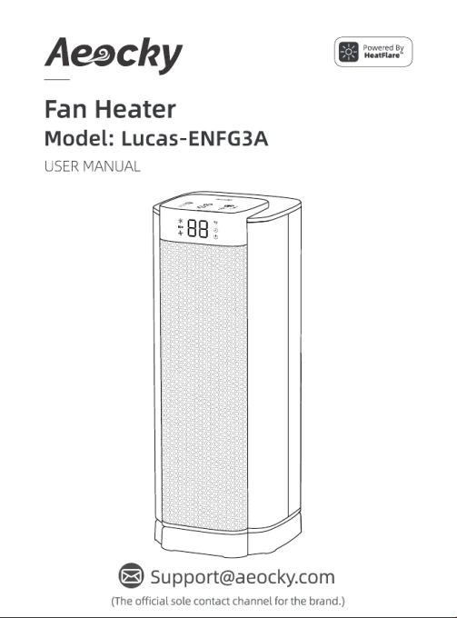 AI Thermostat Space Heater, 1500W PTC Electric Heaters for Indoor Use, AEOCKY