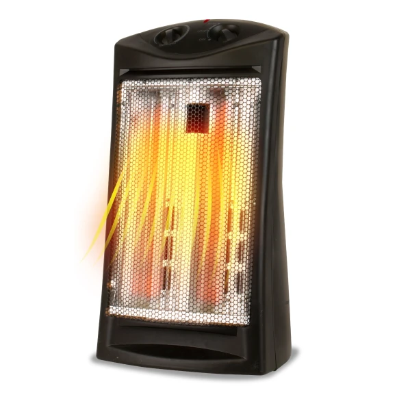 Infrared Radiant Quartz Tower Heater, 1500W Space Heater with Adjustable Thermostat, BLACK+DECKER