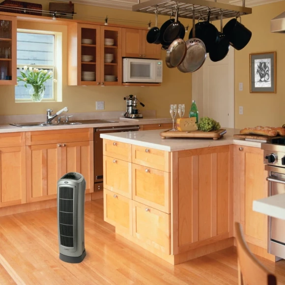 Portable Oscillating Ceramic Space Heater Tower with Digital Display and Remote Control, Lasko