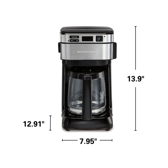 Programmable Drip Coffee Maker, 12 Cups, Front Access Easy Fill — Coffee Maker, Hamilton Beach