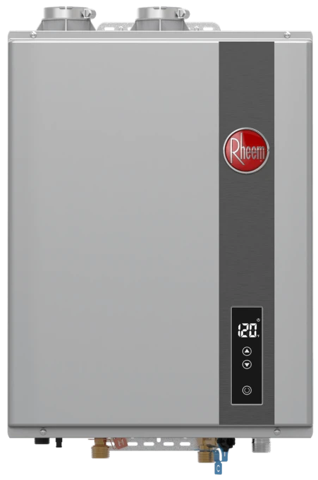 9.5 GPM Residential Indoor Natural Gas Tankless Water Heater, Rheem
