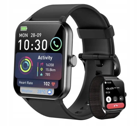 Smart Watch with Heart Rate Monitor, 100+ Sports Modes, IP68 Waterproof — Smart Watch, Blackview