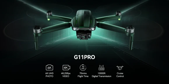 6K Drone with Camera for Adults, 4K/30fps Video, 3-Axis Brushless Gimbal, 70mins Flight Time — Drone, Gleesfun