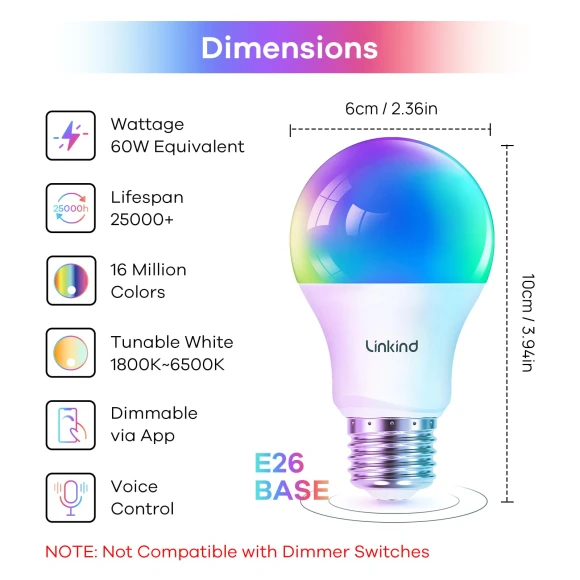 Smart Light Bulbs — Smart Light Bulb, Linkind
