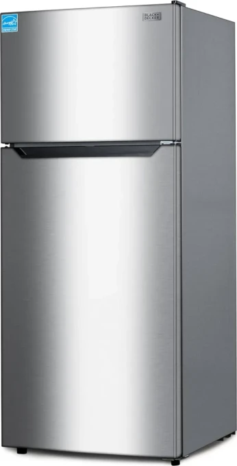 Compact Refrigerator Energy Star Single Door Mini Fridge with Freezer, BLACK+DECKER