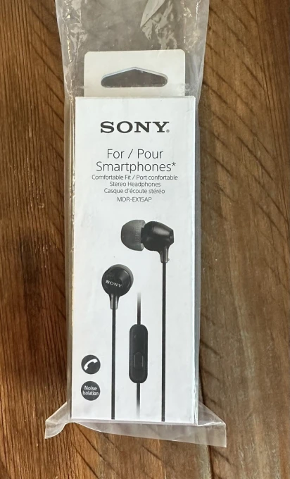 In-Ear Earbud Headphones with Mic, Sony