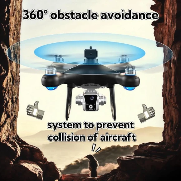 KY102 Drone with Screen Controller, 4K Camera, Obstacle Avoidance — Drone, QAONIE