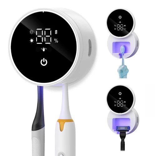 LED Smart Screen UV Toothbrush Cleaner Holder, Temracha