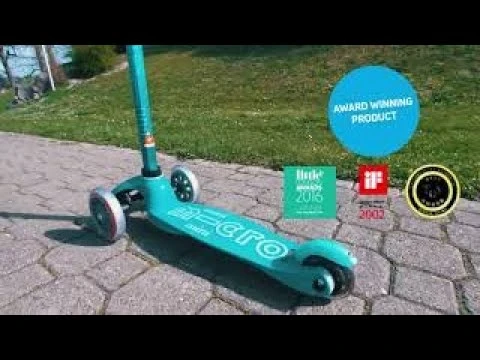 Mini Deluxe 3-Wheeled Lean-to-Steer Scooter for Kids, Micro