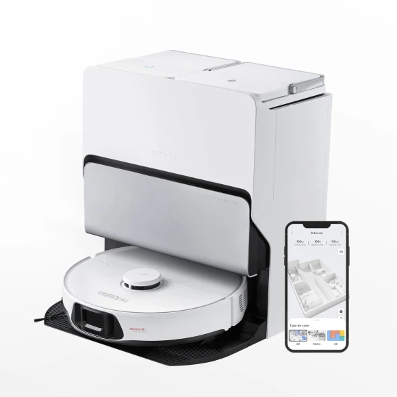 Robot Vacuum and Mop, All-in-One Dock, PreciSense LiDAR Navigation, Smart Dirt Detection — Robot Vacuum, Roborock