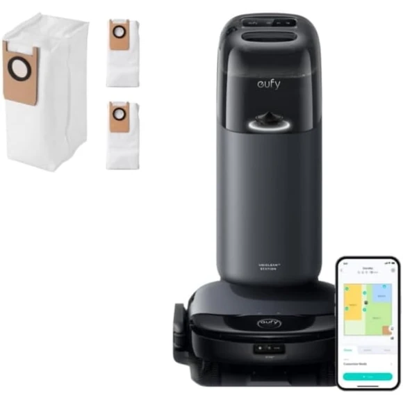Robot Vacuum and Mop Combo with All-in-One Station, 8000 Pa Suction, Obstacle Avoidance — Robot Vacuum, eufy