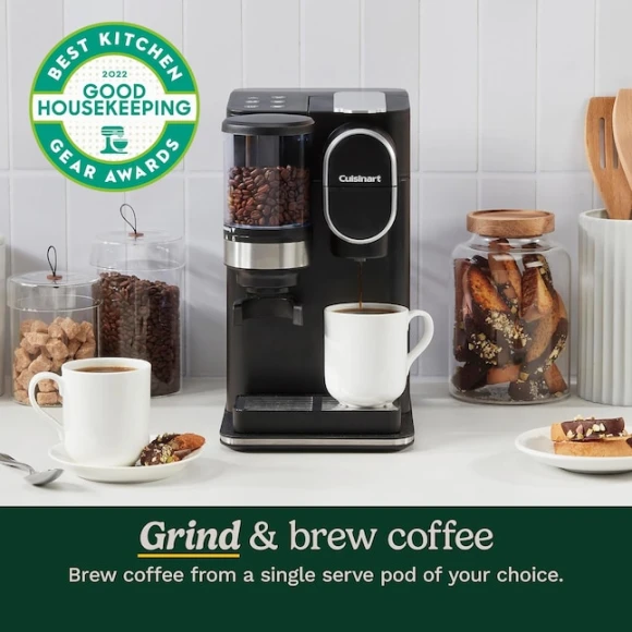 Single Serve Coffee Maker with Integrated Grinder, 48-Ounce Reservoir, Cuisinart