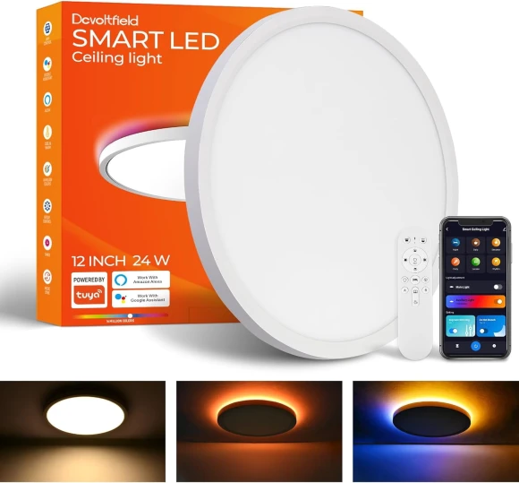 Smart LED Ceiling Light, Dcvoltfield