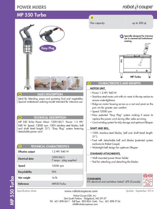 Turbo Range Mixer, Robot Coupe
