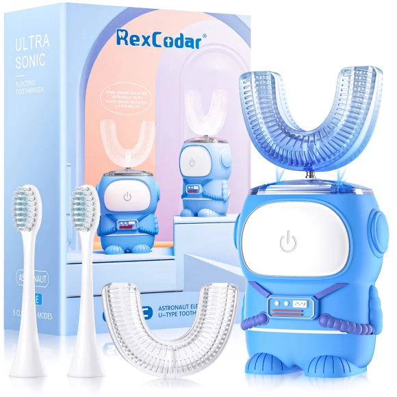 Ultrasonic Kid's U-Shaped Electric Toothbrush, RexCodar