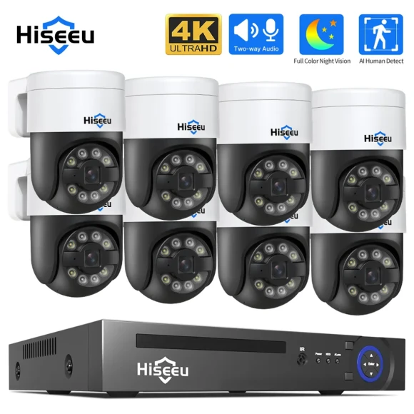 Wired Security Camera System with Audio — Security Camera, Hiseeu
