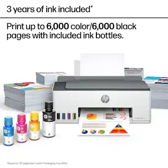 Wireless All-in-One Ink Tank Printer with 2 years of ink included, HP