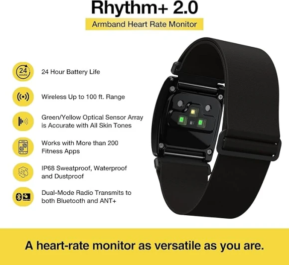 Advanced Waterproof & Dustproof Heart Rate Monitor Armband — Blood Pressure Monitor, Scosche