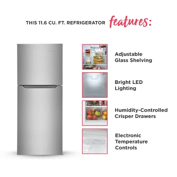 Compact ADA Top Freezer Refrigerator, Frigidaire