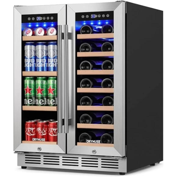 Dual Zone Wine and Beverage Refrigerator, ORYMUSE