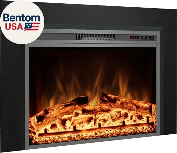 Electric Fireplace Insert with Metal Trim Kit, Kentsky