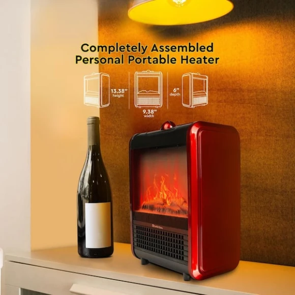 Electric Mini Fireplace Space Heater, Comfort Zone
