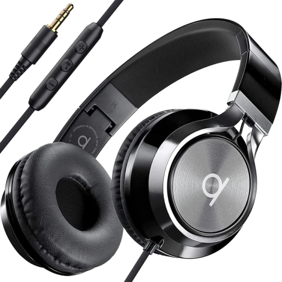 Wired Headphones with Mic and Volume Control, Artix