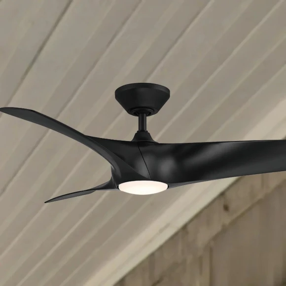 Smart Indoor and Outdoor 3-Blade Ceiling Fan with Adjustable LED Light Kit, Modern Forms
