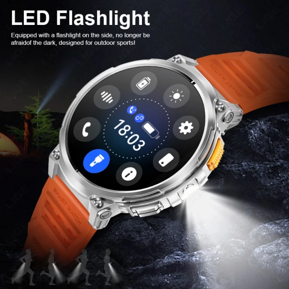 Smart Watch with LED Flashlight — Smart Watch, LIGE
